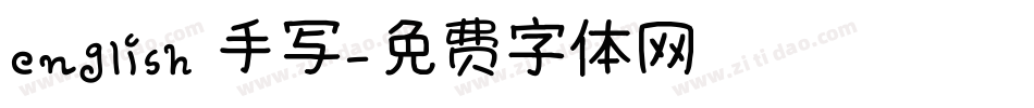 english 手写字体转换